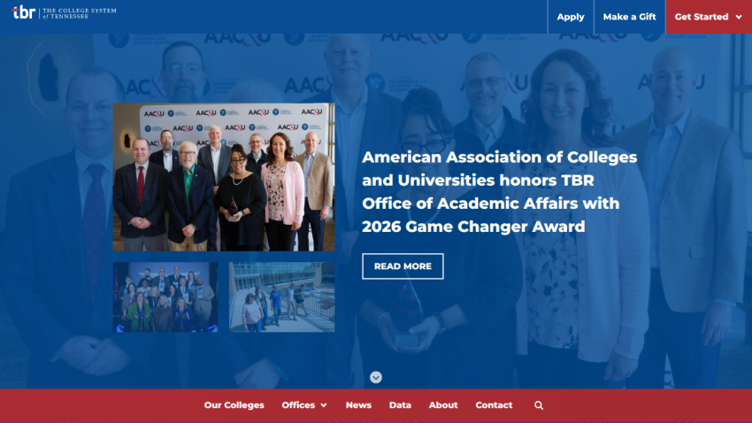 American Association of Colleges and Universities honors TBR Office with 2026 Game Changer Award.