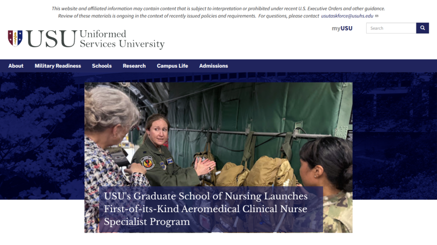 USU's Graduate School of Nursing launches unique Aeromedical Clinical Nurse Specialist Program.