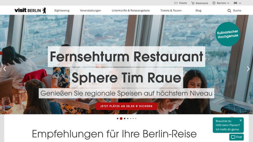 Restaurant Sphere Tim Raue offers regional cuisine at a high level, with recommendations for Berlin travel.