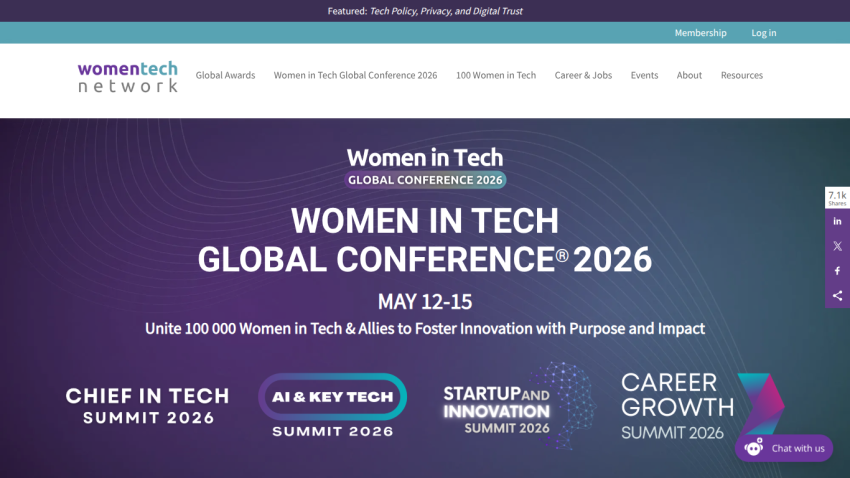 Women in Tech Global Conference 2026 announcement with dates, summit info, and career growth highlights