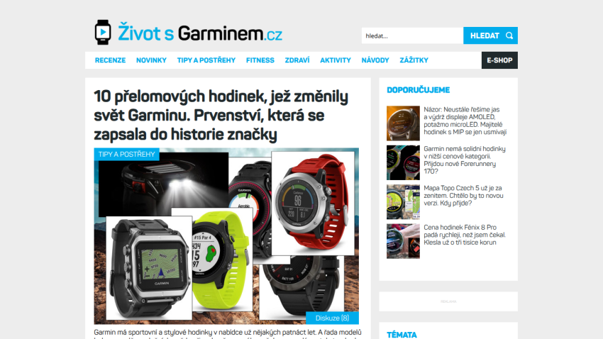 Article on 10 groundbreaking Garmin watches that changed the brand's history with images of various watch models