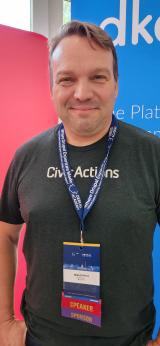 Mike Gifford Presenting at DrupalGov Con 2024