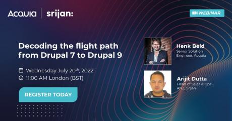 Acquia and Srijan to Host Webinar on Drupal 7 to Drupal 9 Migration