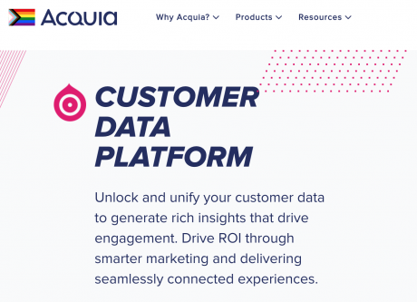 webpage screenshot of Acquia CDP