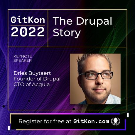Dries at GitKon 2022