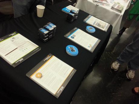 BADCamp 2012 goodies are waiting in a table, image credit: Pedro Cambra