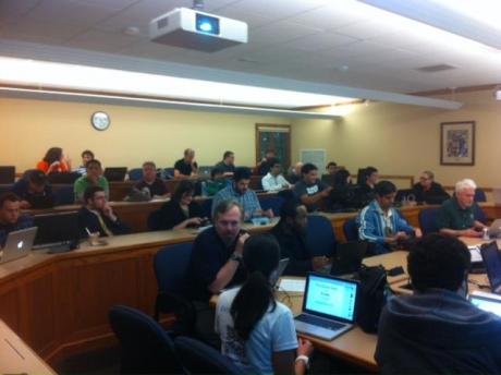 Delegates attending a session at Florida Drupal camp 2012