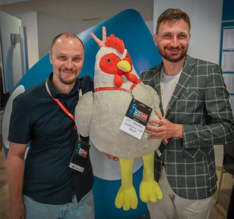 winners of little rooster contest held at drupal developer days 2023 Vienna and got awarded free tickets to DrupalCon Lille 2023