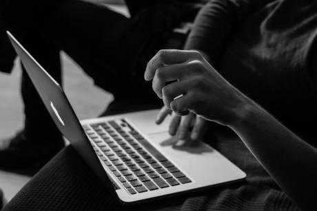 a person working in computer 