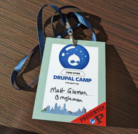 ID Card of Matt Glaman for Twin Cities Drupal Camp