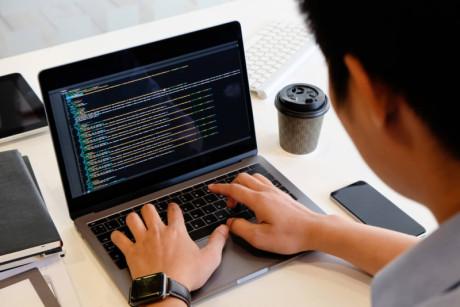 a person working on computer