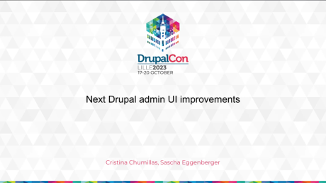 Next Drupal admin UI improvements