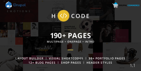 H-code – Multipurpose Commerce Drupal theme