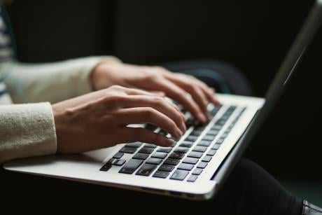 a person working in computer