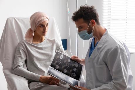  health assistant taking care of a female patient