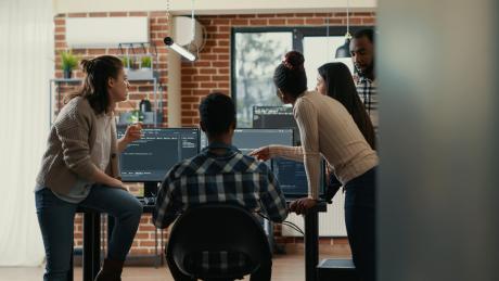 people working together
