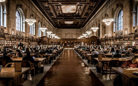 The Rose Main Reading Room at the Stephen A. Schwarzman Building (also known as New York Public Library Main Branch) is an elegant study hall in the heart of Manhattan. 