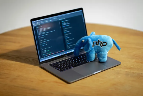 PHP Plush Elephant on a Macbook Pro