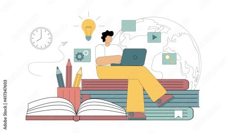 E-learning concept