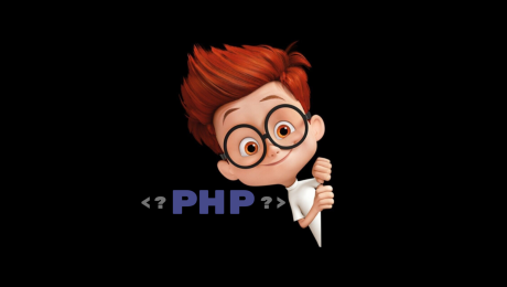 A cartoon figure sneaking to see PHP