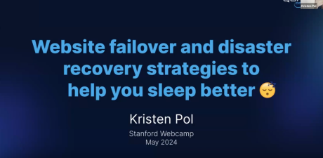 Website failover and disaster recovery strategies