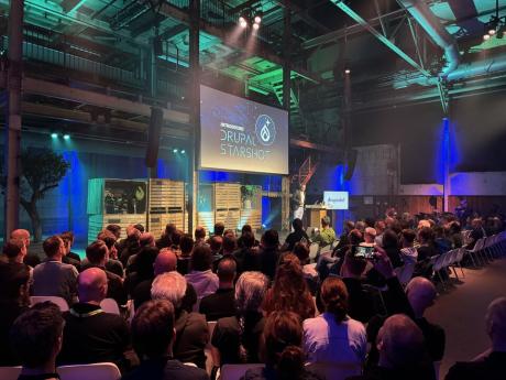 Drupaljam 2024 Open Up with Dries Buytaert on stage