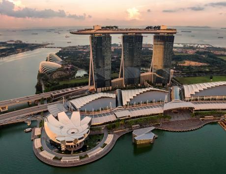 Marina Bay Sands, Singapore in Sunset