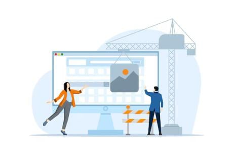 Vector illustration about the concept of under construction or website development
