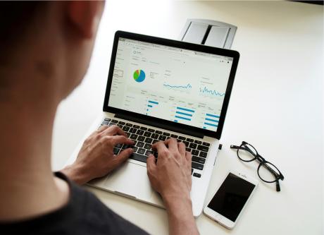 Man working on data creation