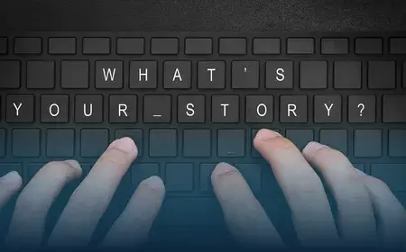Keyboard that spells, "What's your Story?"
