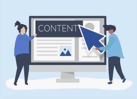 People with digital content creation concept