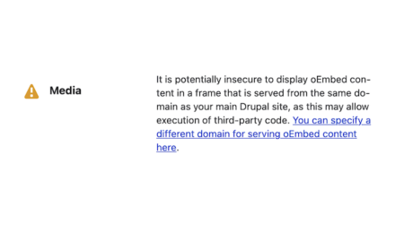 oEmbed warning