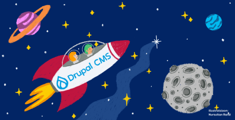 Drupal CMS rocket launch