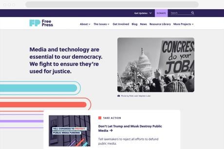 FreePress homepage