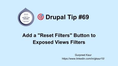 How to Add a "Reset Filters" Button to Exposed Views in Drupal