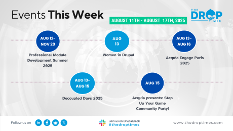 Drupal Events to Watch: August 11–17, 2025 – Training, Meetup & GovCon Highlights