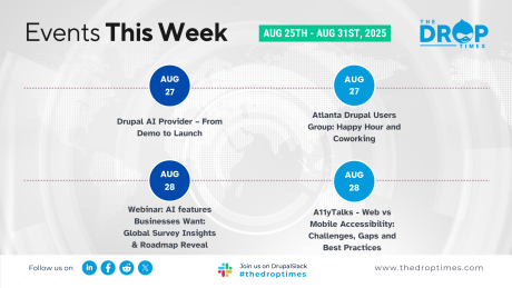 Upcoming Drupal Events: Webinars, Training & Meetups (Aug 25 – AUG 31 2025)
