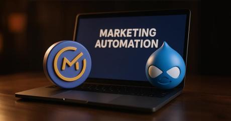 Marketing Automation on laptop screen