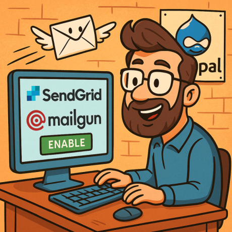 SendGrid and MailGun on the computer screen