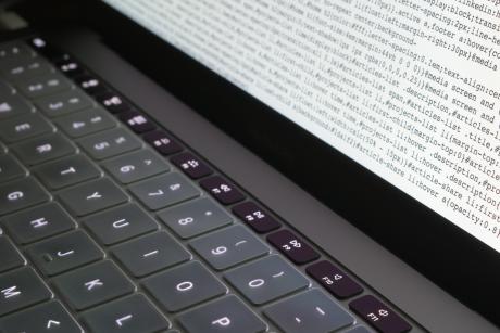 Computer screen with code