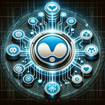 DALL·E 2024-02-29 14.53.31 - Visualize a concept where the Drupal Webform Module is being highlighted, with a clear focus on the Drupal logo. This image features a large, prominen
