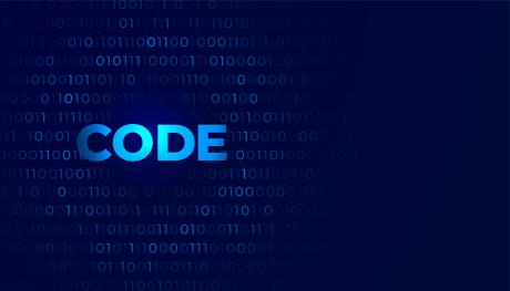 Digital coding background with numbers zero and one