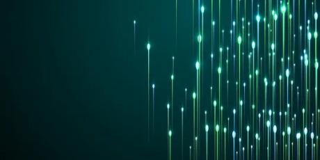 light strips on green background