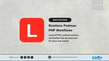 Illustrated card about Lerd, a local PHP development environment using rootless Podman containers, automated HTTPS, and isolated project runtimes.