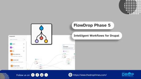 FlowDrop Phase 5 Cover Image featuring a screenshot