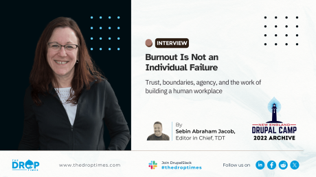 Hero image for an archive interview with Dori Kelner. The headline reads “Burnout Is Not an Individual Failure,” with a deck on trust, boundaries, agency, and building a human workplace.