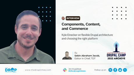 Kyle Einecker featured in an archive interview about Drupal components and commerce at NEDCamp 2022.