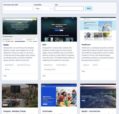Acquia Guide Compares Drupal Site Templates Marketplace Options