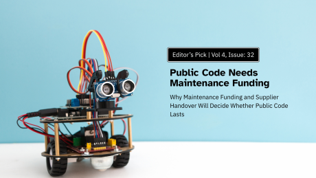 Newsletter home image for The Drop Times. Title: “Public Code Needs Maintenance Funding.” Deck: “Why Maintenance Funding and Supplier Handover Will Decide Whether Public Code Lasts.”