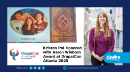 Kristen Pol Honored with 2025 Aaron Winborn Award at DrupalCon Atlanta